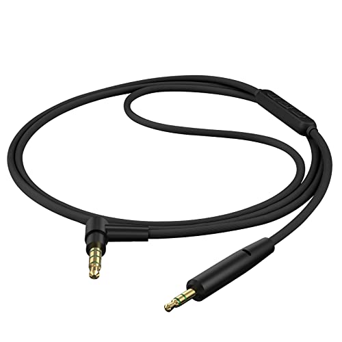 GEEKRIA Audio Cable with Mic and Mute Control Compatible with JBL Tune 770NC/760NC/720BT, Live 660NC/650BTNC/500BT/460NC, Tour One M2, 3.5mm to 2.5mm Replacement Stereo Cord (4ft / 1.2m)