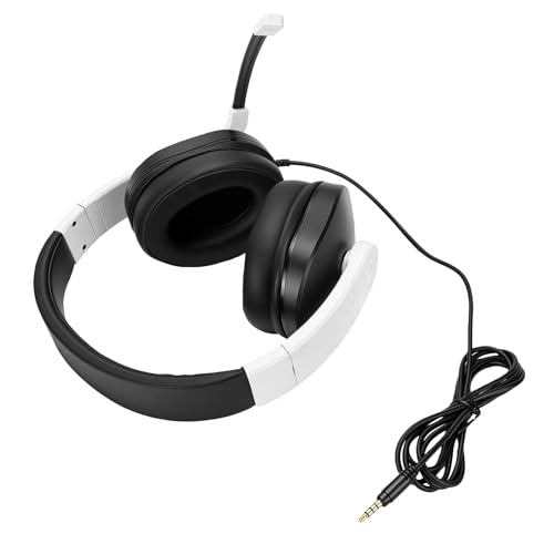 Yunseity Lightweight Gaming Headset with 3.5mm Jack Noise Canceling Microphone Over Ear Headphones for Kids Teens Adults Computer Phone