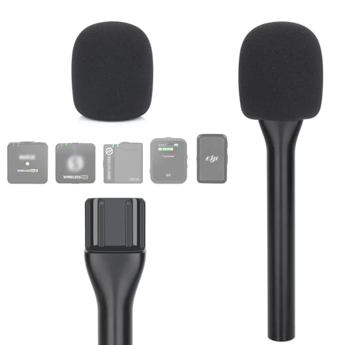 YOUSHARES Interview Microphone Handheld Adaptor for Rode Wireless Go II/Wireless PRO/Wireless ME/DJI Mic/DJI Mic 2 - color: Style_E