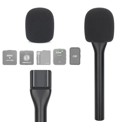 YOUSHARES Interview Microphone Handheld Adaptor for Rode Wireless Go II/Wireless PRO/Wireless ME/DJI Mic/DJI Mic 2 - color: Style_E