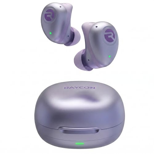 Raycon Fitness Bluetooth Wireless Earbuds + Microphone with Active Noise Canceling, Sweat & Water-Resistant Earphones, Running Headphones, Ear Buds Wireless Bluetooth 56 Hours Playtime (Purple) - color: Purple