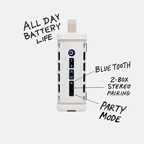 Turtlebox Ranger, Ultra-Portable Bluetooth Speaker, Waterproof, Ivory - color: Ivory