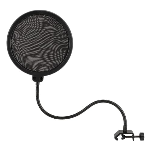 Metal Microphone Filter 360 Degree Adjustable with Gooseneck Stand