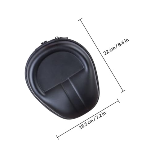 Large Eva Headset Storage Bag with Protective Hard Shell, Headphone Holder Case for Over-Ear Headphones, Black Carrying Case Suitable for Travel and Daily Use