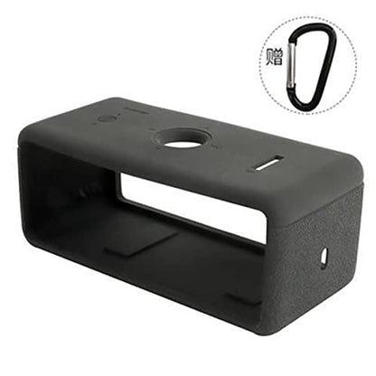 DAYJOY Soft Silicone Protective Bumper Frame Case Cover Compatible with Marshall EMBERTON Portable Bluetooth Speaker, Protective Skin Sleeve with Carabiner (Black) - color: black