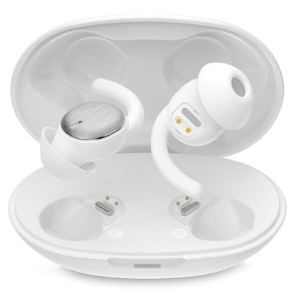 Sleepals Mini - Noise Reduction Sleep Earbuds with Sleep, Game, and Music Modes, Long 7-Hour Playtime, Wireless Bluetooth Streaming, Soft Snug Fit for Side Sleepers (White)