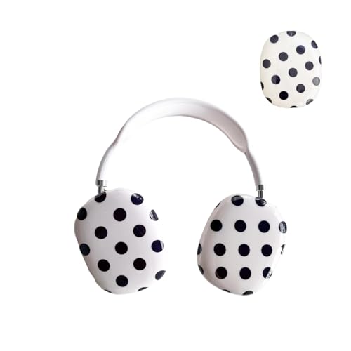 Case Compatible with AirPods Max Headphones, Soft TPU Cute Polka Dots Pattern Anti-Scratch Protective Ear Cup Covers Headphone Cases for Woman Kids - color: polka dots
