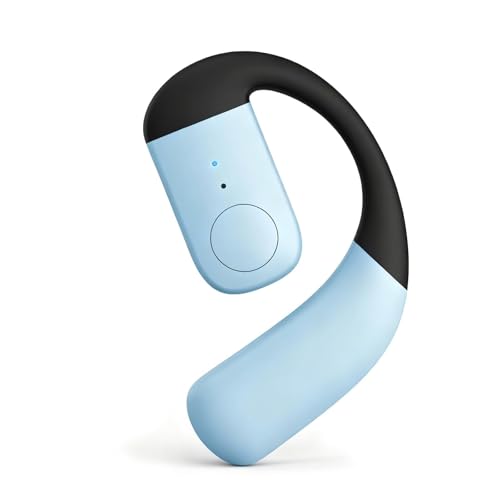 Single Bluetooth One Ear Earbud Open Ear Bud Air Conduction Earbud Earless Out of Ear Headphones Bluetooth Wireless Earpiece with Earhook OWS Open Ear Bud Wireless Ear Hanging Bluetooth Headset - color: Blue