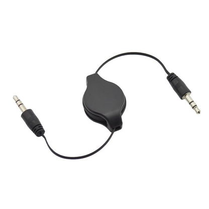 2 Pack Retractable 3.5mm Aux Cable 2.5 Feet Aux Cord Adjustable TRS 3.5mm Audio Cable Male to Male Stereo Auxiliary Input Adapter for Headphone Headset Car Stereo Unit Speaker Amplifer Phone