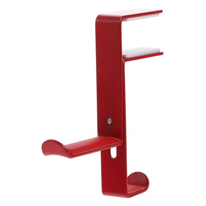 Adjustable Headphone Rack for Desk – Metal Clamp Hook Punch-Free Design Suitable for Home Office Use Compatible Headsets and Controllers - color: Red