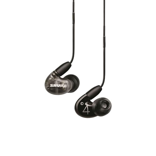 Shure AONIC 4 Wired Sound Isolating Earbuds, Detailed Sound, Dual-Driver Hybrid, Secure in-Ear Fit, Detachable Cable, Durable Quality, Compatible with Apple & Android Devices - Black - color: Black