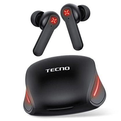 Tecno Wireless Earbuds Bluetooth Gaming Headphones with Microphone, in Ear Bluetooth Gaming Earbuds Noise Cancelling with Mic, 50ms Ultra-Low Latency Bluetooth Earbuds Gaming, G01 White