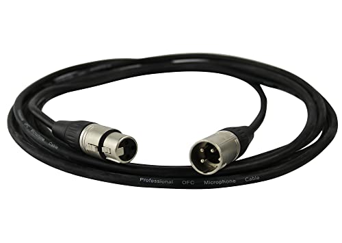 Gearlux XLR Microphone Cable, Fully Balanced, Male to Female, 3.2 Feet - 2 Pack - size: 3.2 Ft, style: 2 Pack