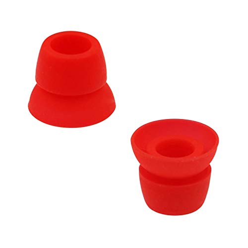 Replacement Silicone Earbuds Ear Tips Eargels Buds Set Compatible with Beats Powerbeats 3 Powerbeats 2 Wireless in-Ear Earphones (4 Pairs/Red) - color: Red
