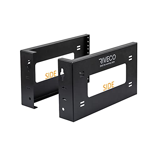RIVECO 4U Open Frame Rack Wall Mount & Desktop Mount, No Assembly Required Server Rack for Network Equipment & Data AV HiFi Stereo Gaming Electronics Shelf - size: 4U