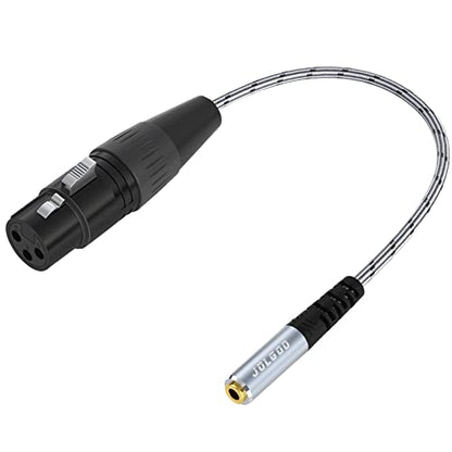 JOLGOO XLR Female to 3.5mm Stereo Jack Audio Adapter - 1 Feet, Balanced Audio Converter for XLR and 1/8 inch TRS Mini Jack Cables - style: 3.5mm Female to XLR Female