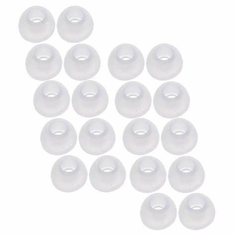 10 Pairs Silicone Medium Replacement Earbud Ear Tips (Clear)