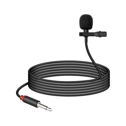 GELRHONR 3.5mm Lavalier Microphone, 3.5mm(1/8") TS Plug Invisible Lapel Microphone Wired for Public Speaking Amplifiers, Video Production, Events, Conferences 4.9FT (TS) - style: TS