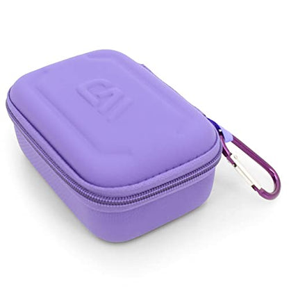 CASEMATIX Travel Case Compatible With DJI Mic 2 Wireless Microphone Kit or Original - Compact Lavalier Microphone Protection to Carry Lav Mic in Charging Case and Small Accessories, Purple