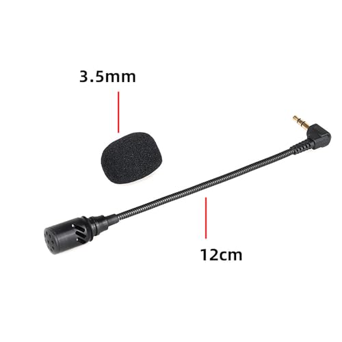 Miniature Lavalier Microphone with Flexible Gooseneck, 3.5mm Plug for Laptop, Desktop, Video Conferencing & Streaming - size: 3.5mm