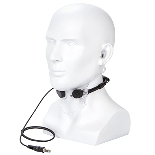 Throat Mic Tactical Earpiece U94 PTT 2 Pin TK Jack 7.0mm Plug Push to Talk Headset for Baofeng UV5R BF-F8HP UV-17 BF888S Quansheng UV-K58 UV-K6 Walkie Talkie for Kenwood TYT