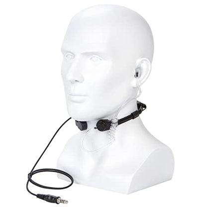 Throat Mic Tactical Earpiece U94 PTT 2 Pin TK Jack 7.0mm Plug Push to Talk Headset for Baofeng UV5R BF-F8HP UV-17 BF888S Quansheng UV-K58 UV-K6 Walkie Talkie for Kenwood TYT