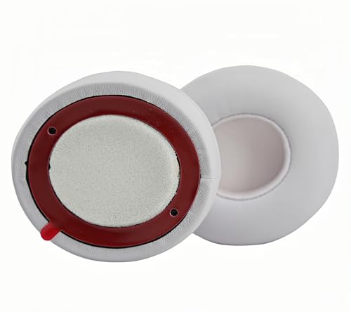 Solo 4 Ear Pads Replacement Ear Cushion Cover Compatible with Beats Solo 4 Wireless Headphones -Softer Protein Leather High Density Memory Foam White