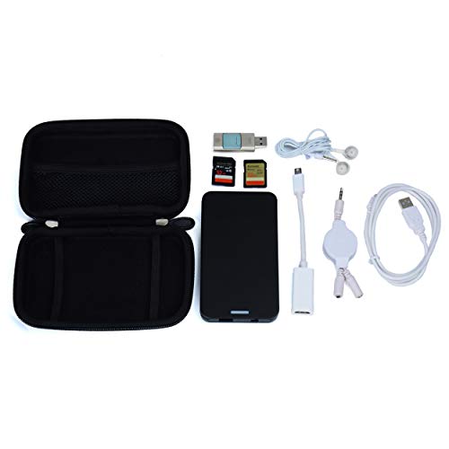 eBigValue Black Nylon 5.2 Inch Earphone Case Pouch Organizer Bag for Earbuds Cables Chargers USB Drives Memory Cards Portable Hard Drives and Small Gadgets
