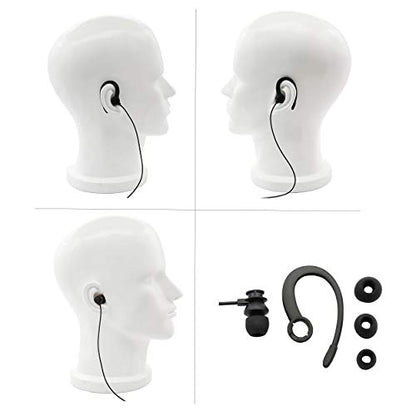 2 Pin PTT Mic Headset Walkie Talkie Earpiece with Soft Silica Gel G Shape Earloops for Kenwood Baofeng UV-5R BF-F8HP BF-888S Arcshell AR-5 (2 Pack)