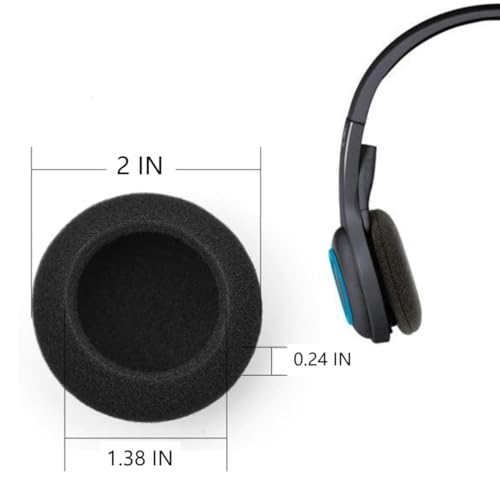 4 Pcs Foam Ear Cushions for Plantronics H251 H261 H351 H361 Series Headsets | Black,Headphones Most Standard Size Office Telephone H251 H251N H261 H261N H351 H351N H361 H361N Headset Disposable Covers