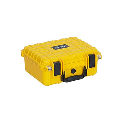 MEIJIA All Weather IP67 Waterproof Hard Camera Case,Hard Protective Case,Hard Case with Customizable Foam,Fit Use of Drones,Camera,Equipments,Pistols(Yellow,13.35 x11.63x5.98inches) - color: Yellow, size: 13.35 x11.63x5.98inches