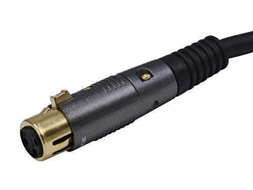 Monoprice XLR Male to XLR Female Cable - 150 Feet - Black, 16AWG, Gold Plated - Premier Series - size: 150ft, style: Premier Series