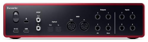 Audiosavings Bundle: Focusrite SCARLETT 18I16 4G 4th Gen 24-bit 192 kHz Audio Recording Interface Bundle with Rockville PRO-M50 SR Headphone+RCM SR Studio/Recording Condenser Microphone (3 Items)