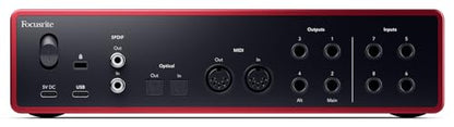 Audiosavings Bundle: Focusrite SCARLETT 18I16 4G 4th Gen 24-bit 192 kHz Audio Recording Interface Bundle with Rockville PRO-M50 SR Headphone+RCM SR Studio/Recording Condenser Microphone (3 Items)