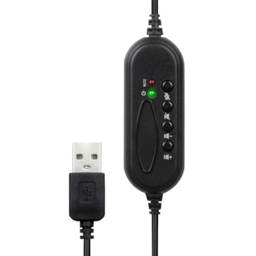 Aluratek Wired USB Stereo Headset with Noise Reducing Boom Mic and in-Line Controls, for Distance Learning, Zoom, MS Teams, Video Conferencing, Skype, Gaming, Music Play, Webinars (AWHU01FJ), Black