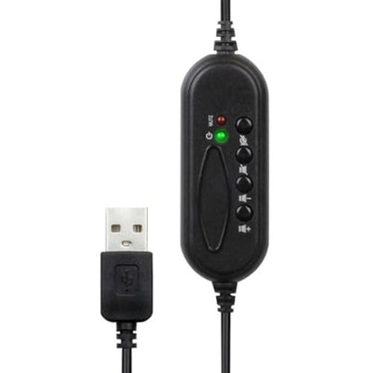 Aluratek Wired USB Stereo Headset with Noise Reducing Boom Mic and in-Line Controls, for Distance Learning, Zoom, MS Teams, Video Conferencing, Skype, Gaming, Music Play, Webinars (AWHU01FJ), Black