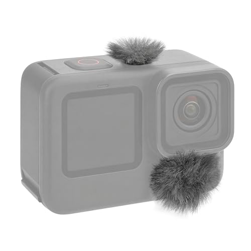 Geekria for Creators Camera Mic Wind Muff Compatible with GoPro Hero 13, 12, 11, 10, 9, 8 Action Camera, Dead Cat Windscreen Microphone Cover for Hero Series (Grey) - color: Grey