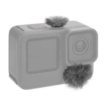 Geekria for Creators Camera Mic Wind Muff Compatible with GoPro Hero 13, 12, 11, 10, 9, 8 Action Camera, Dead Cat Windscreen Microphone Cover for Hero Series (Grey) - color: Grey