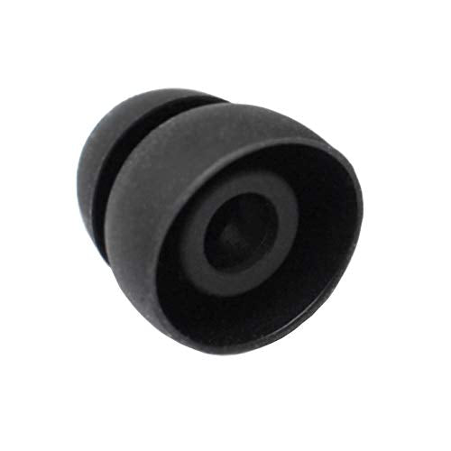NOBUNAGA Labs Double Flange Silicone Eartips Black 4 Pack TIP-2