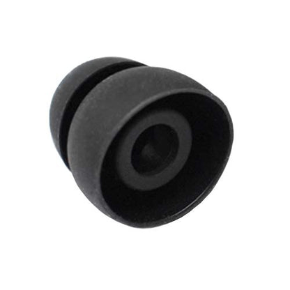 NOBUNAGA Labs Double Flange Silicone Eartips Black 4 Pack TIP-2