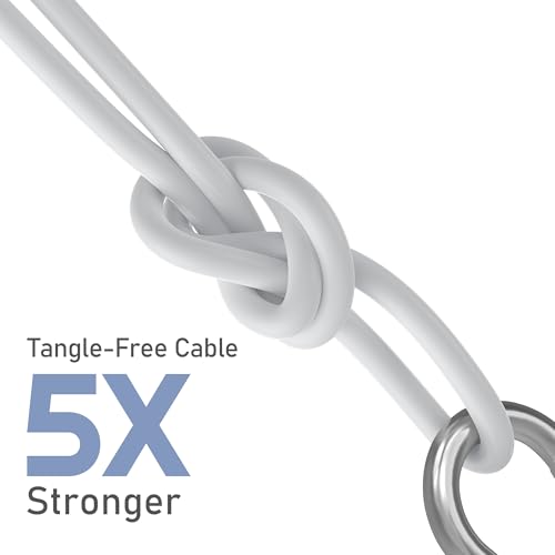 UliX Rider Wired Earbuds in-Ear Headphones, 5 Years Warranty, Earphones with Microphone, with Anti-Tangle Cable, Ear Buds for iPhone, iPad, Samsung, School Students, Kids, Women, Small Ears - White - color: White, style: 3.5 mm