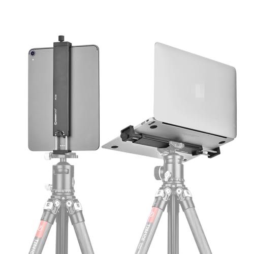 SUNWAY PC-05 Clamp for Arca Swiss Tripod – Laptop Holder for MacBook Pro & Tablet Mount for Pad