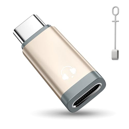 TiMOVO Lighting to USB C Audio Headphone Adapter with Line Control, Gold | Lighting to USB C Earphone Adaptor for iPhone 17/16/15 Series, iPad Air/Pro/Mini, Not for Charging and Data Transfer - color: Gold