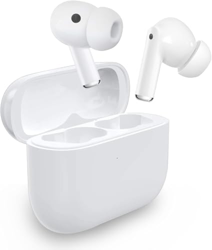 Bluetooth Headphones True Wireless Earbuds Active Noise Cancellation, IPX7 Waterproof in-Ear Ear Buds with Mic for TV Smart Phone Laptop Computer Sports