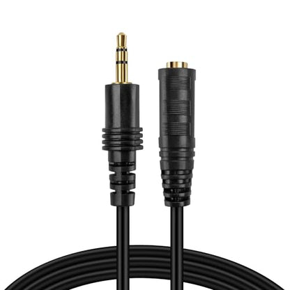 TNP 3.5mm Headphone Extension Cable, 50 FT Male to Female AUX, Black | Short 3-Pole Trs Audio Jack Extender Reaches Recessed Phone-Case Ports; Gold-Plated Connectors and Copper Conductors - size: 50 FT