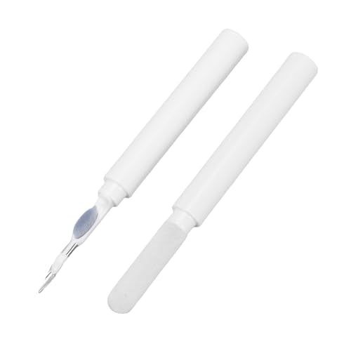 Cleaning Kit Earbud Cleaner Pen, ABS Multi Function Electronics Brush with Flocking Sponge and Metal Tip, 2 Tools with Magnet Storage Box for Earbuds Jewelry