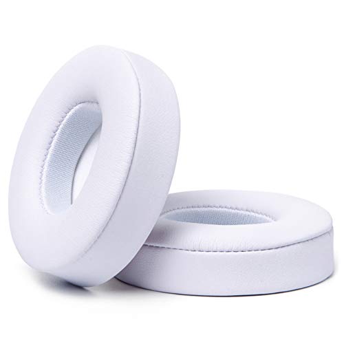 WC PadZ Solo 2 & 3 - Replacement Earpads for Beats Solo Wireless Headphones | Made by Wicked Cushions | Soft Leather, Luxury Memory Foam, Strong Adhesive (Does Not Fit Beats Solo 4) | White - color: White