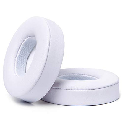 WC PadZ Solo 2 & 3 - Replacement Earpads for Beats Solo Wireless Headphones | Made by Wicked Cushions | Soft Leather, Luxury Memory Foam, Strong Adhesive (Does Not Fit Beats Solo 4) | White - color: White