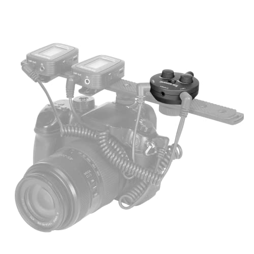 Saramonic Miniature 2-Channel 3.5mm Microphone & Audio Mixer with TRS & TRRS Output Cables for Cameras, Smartphones, Computers & More (AX1)