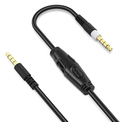 Cloud Alpha Cable Compatible with Hyperx Cloud Alpha, Cloud Alpha S, Cloud Mix, Cloud Mix 2, Cloud Flight Gaming Headset with Mute and Volume Control, 5ft